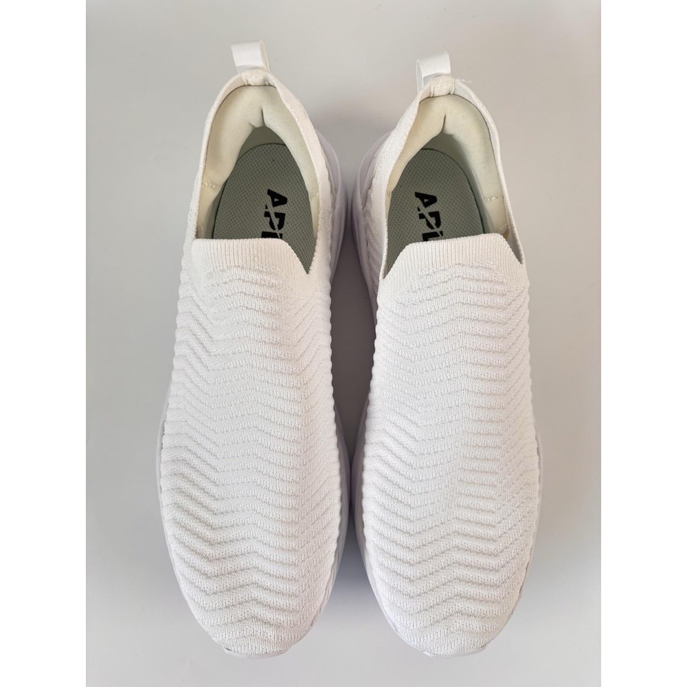 APL Techloom Traveler Shoes Womens 10 White Knit Chevron Slip On Walking - Picture 3 of 7
